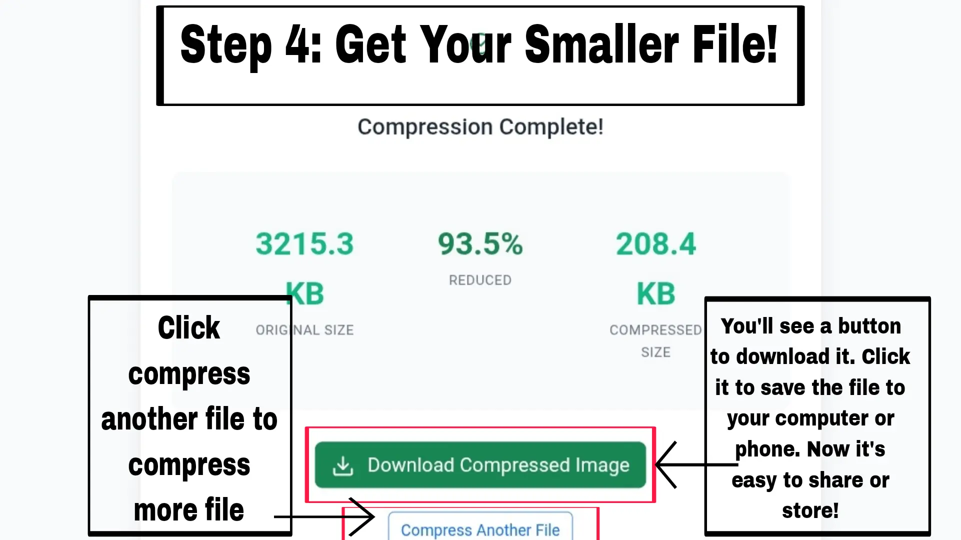 Step 4: Get your smaller Excel file